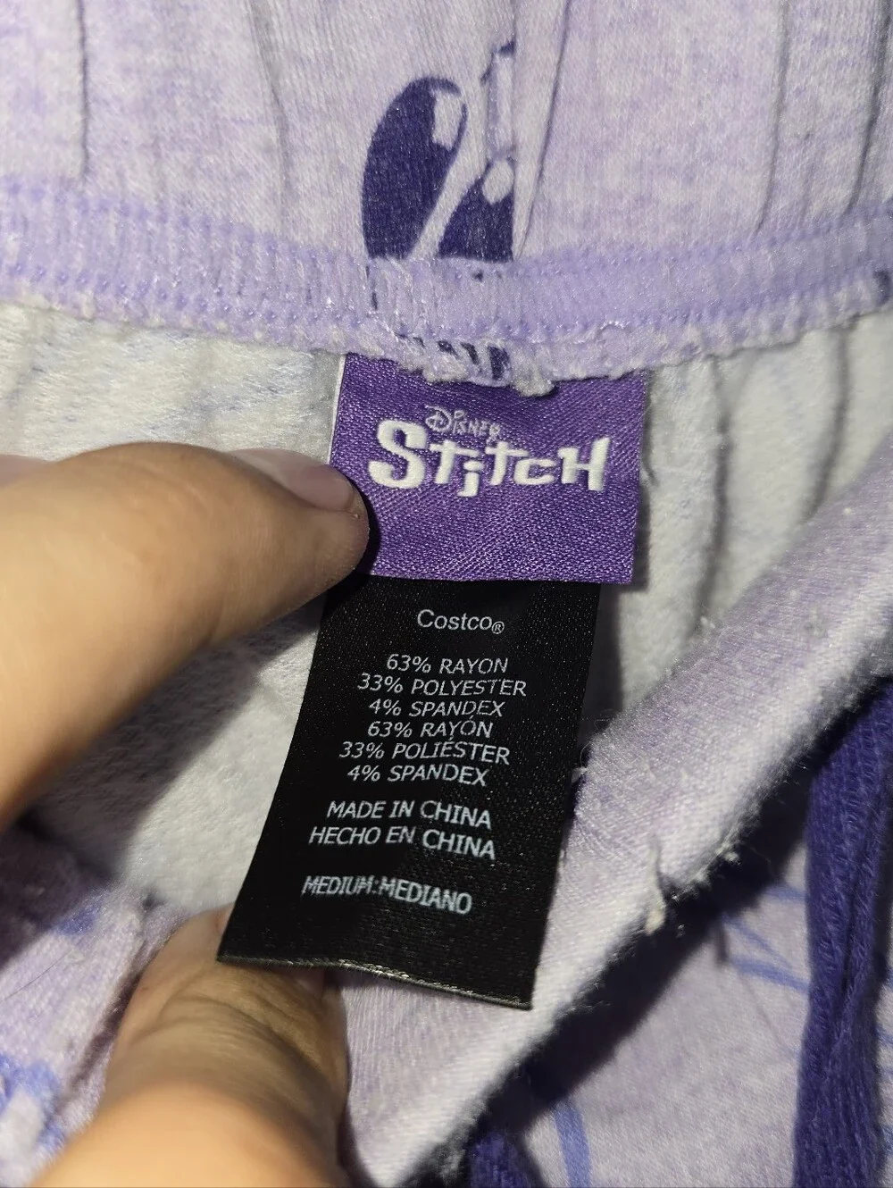 Disney Stitch Raglan Sleeve 2 Piece Lounge Set Pajama Set Gift Packed Size M Cos - Picture 12 of 12